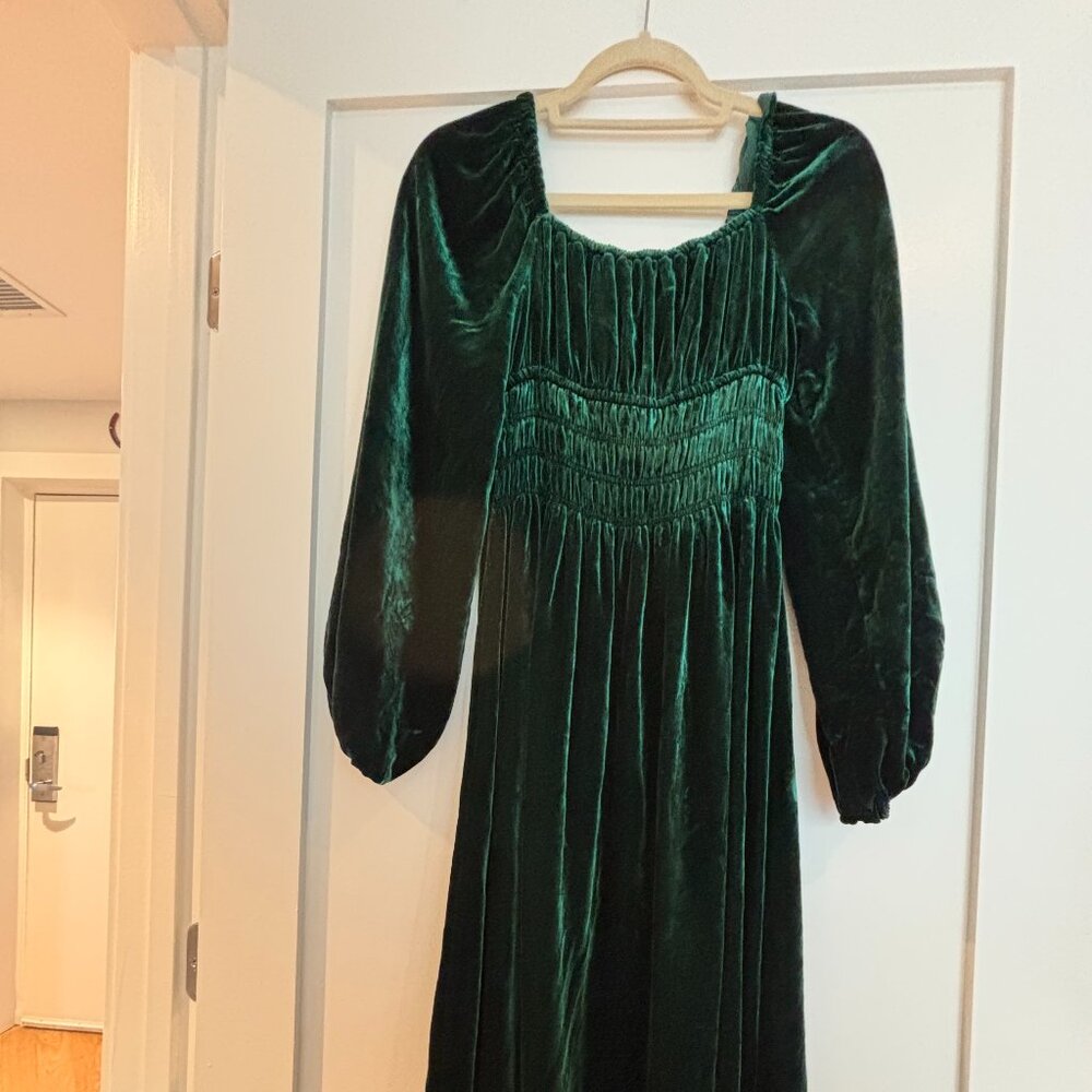 Hill House Home Jasmine Nap Dress - Emerald Velvet